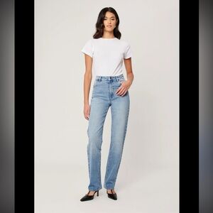 Rollas High Rise Straight Leg Light Wash Jean Size 26
